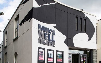 A photograph of the front entrance of Hawk's Well Theatre