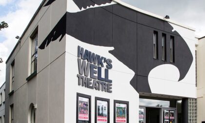 A photograph of the front entrance of Hawk's Well Theatre