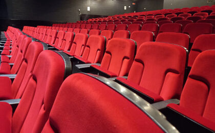 Image of seats in the Hawk's Well Theatre Auditorium