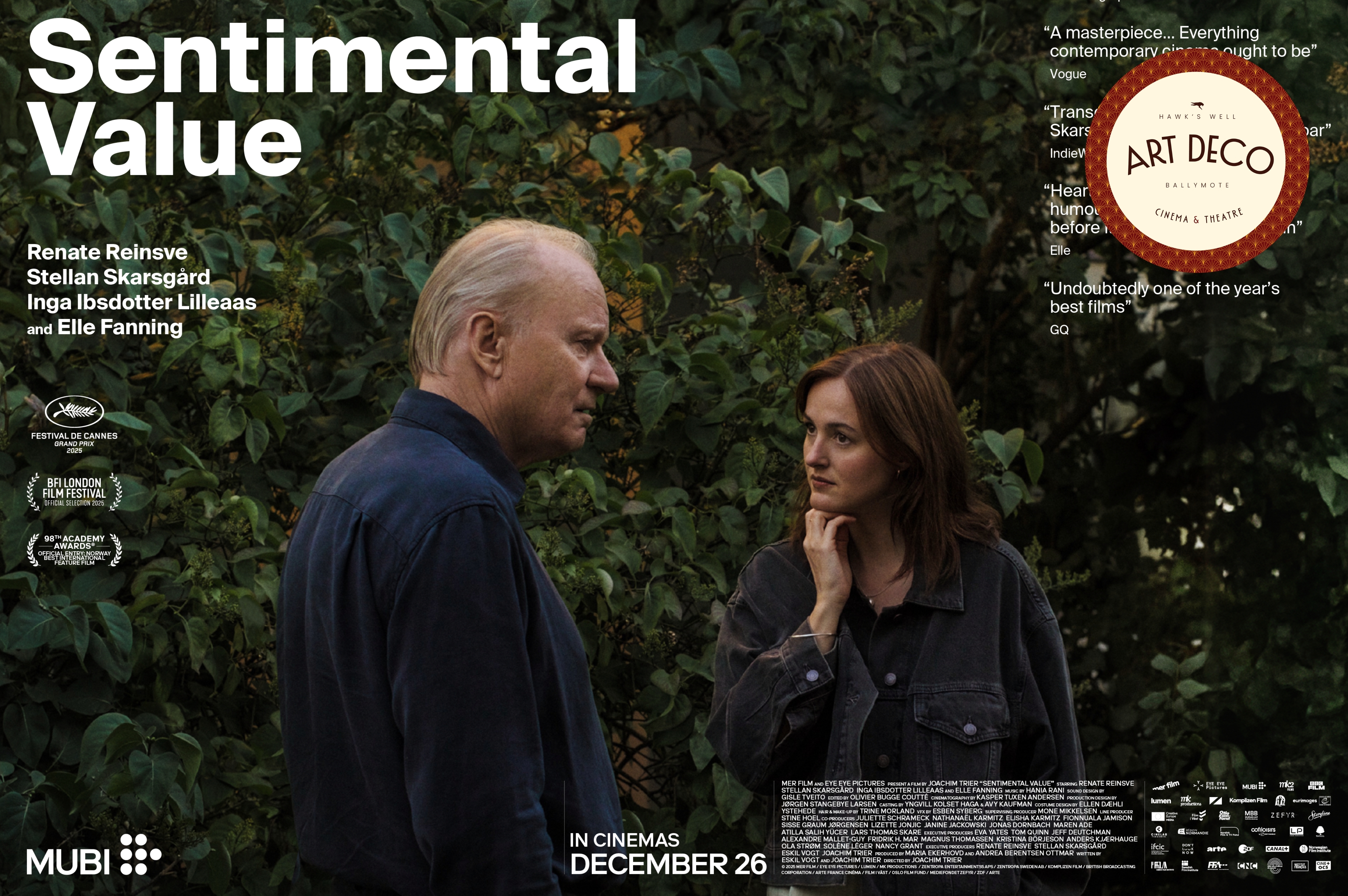 Sentimental Value | Hawk's Well Theatre