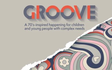 The poster for the event Groove with 70s era graphic