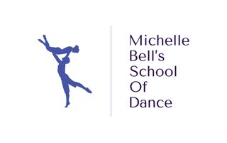 Michelle Bell School of Dance Logo consisting of a silhouette of a pair of dancers and the school name