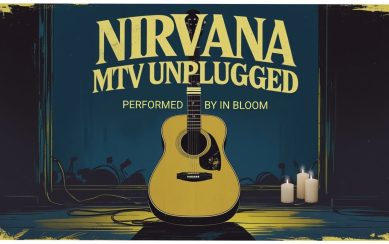 Graphic of guitar against a dark blue background 