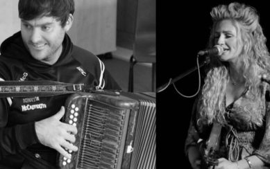 boy playing accordion and girl singing boy playing accordion and girl singing