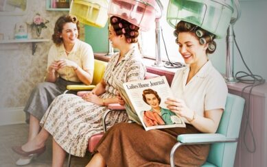 Women in a hair salon