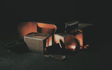 a pile of boxes