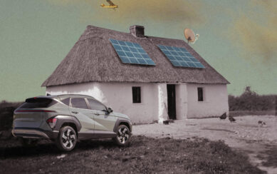 Car parked in front of cottage