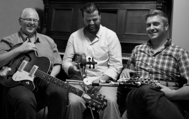Black and white photo of Brian Taheny, Dan MacDonald and Ross Griffiths.