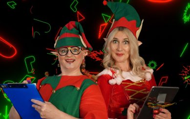 Niamh McGrath and Orla McSharry dressed as elves. Niamh McGrath and Orla McSharry dressed as elves.