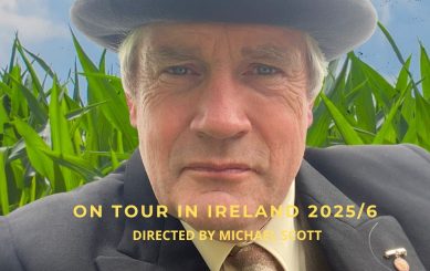 Close up image of performer Seamus O'Rourke 