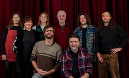 A photograph of the O'Dowds, Grennans, and Cathy Jordan