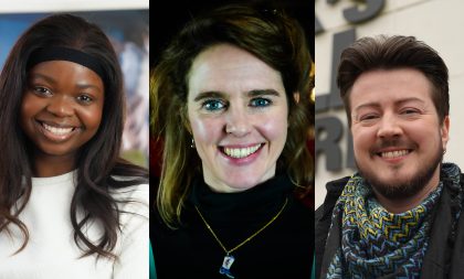 A collage of portrait photographs of Charmaine Matonsi, Fiona Maria Fitzpatrick, and Ben Lucent A collage of portrait photographs of Charmaine Matonsi, Fiona Maria Fitzpatrick, and Ben Lucent