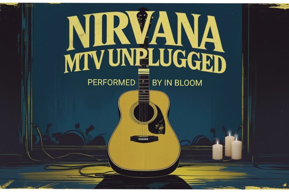 Graphic of guitar against a dark blue background 