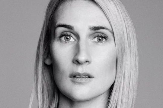 A black and white photograph of Orla McSharry A black and white photograph of Orla McSharry