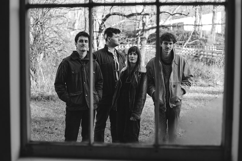 A black and white photograph of The Felice Brothers