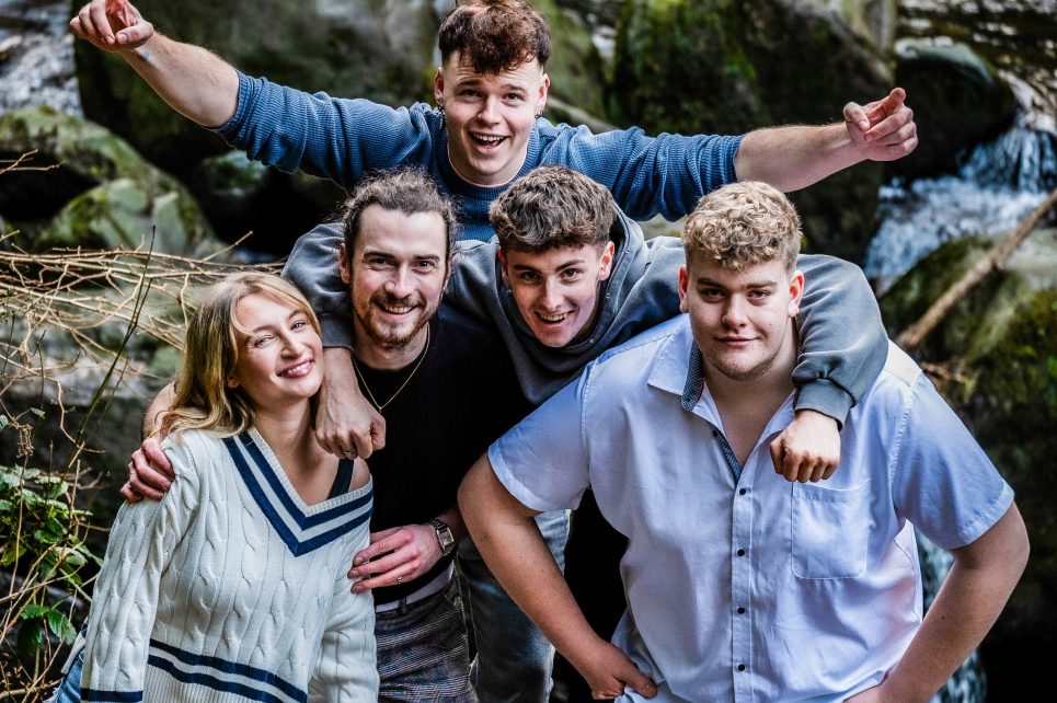 Clada Band Members: Orla Leavy, Sam Carey, Liam Tierney, Sam Purcell, and Eoin Salmon