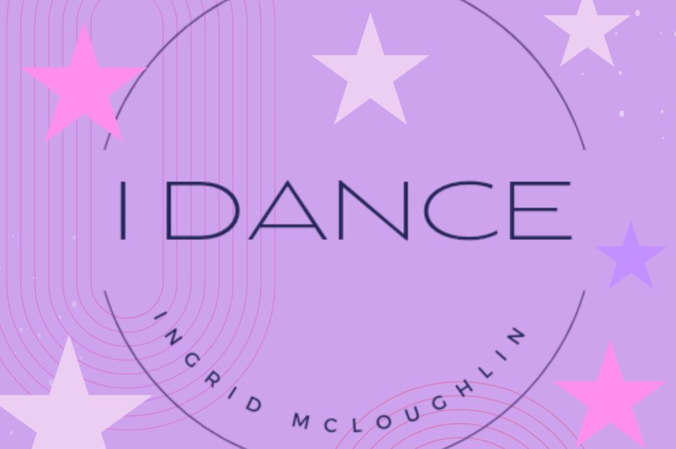 word 'iDance' against a purple backdrop with stars around it