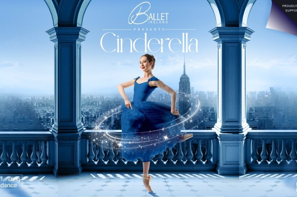 A ballerina in a blue dress, twirling in a dance  A ballerina in a blue dress, twirling in a dance