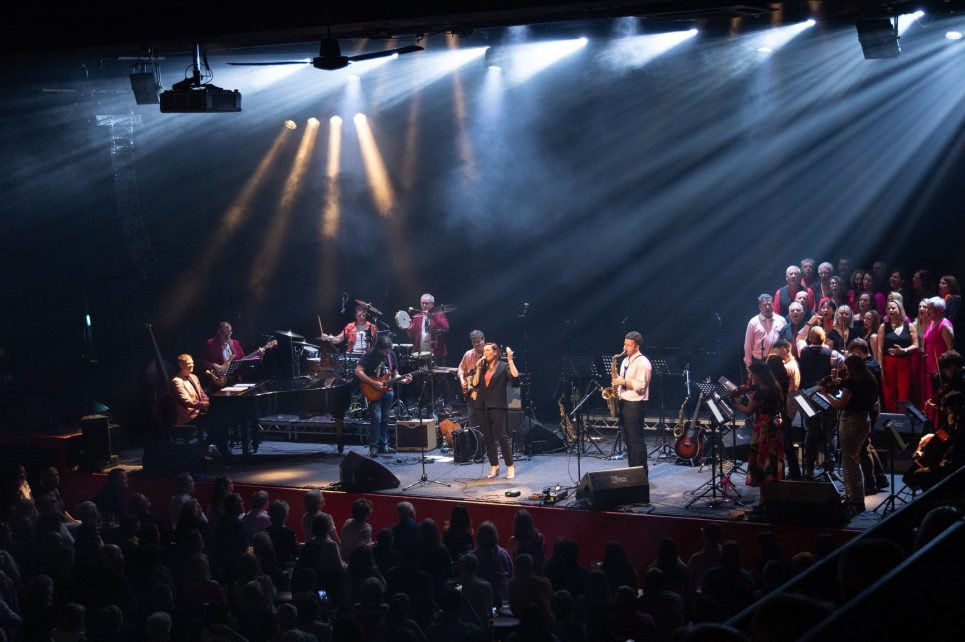 Musicians performing on stage  Musicians performing on stage