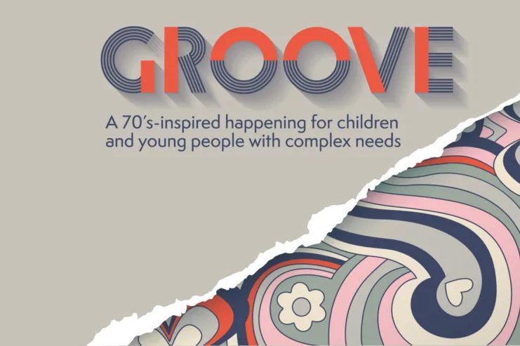 The poster for the event Groove with 70s era graphic The poster for the event Groove with 70s era graphic