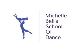 Michelle Bell School of Dance Logo consisting of a silhouette of a pair of dancers and the school name