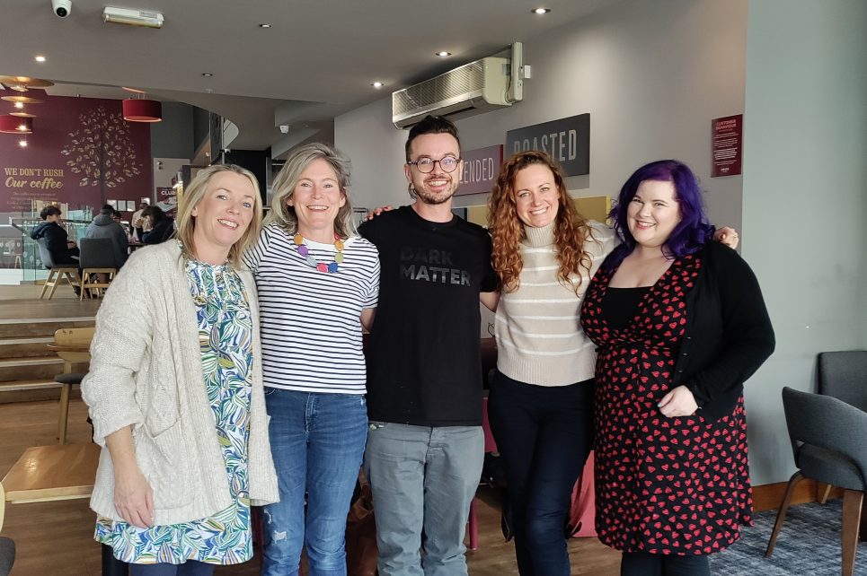 This year's 'A Week @ the Well' recipients are (L-R) Fionnuala Maxwell, Jackie Maguire, Diarmuid Woods, Monica McCarthy, Lisa Cannon, and Trisha MacLaughlin (not pictured).