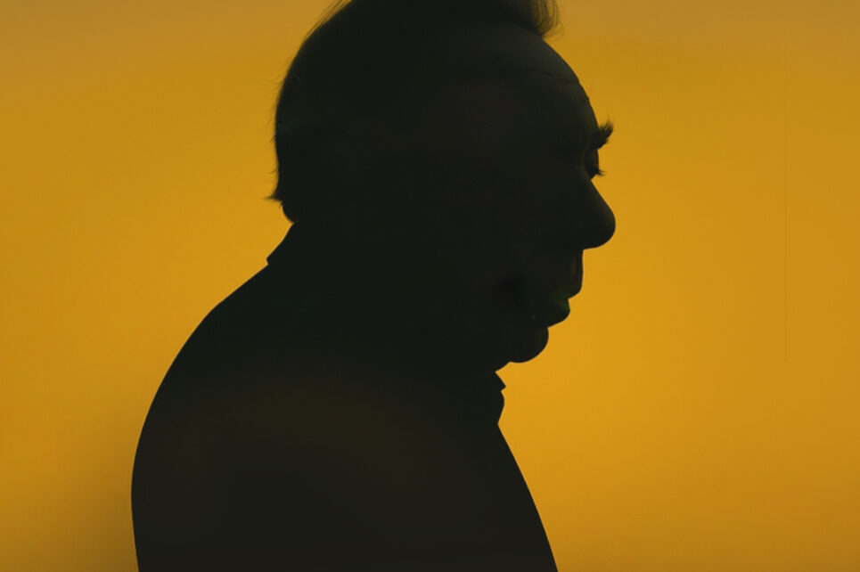 Side silhouette of Andrew Lloyd Webber