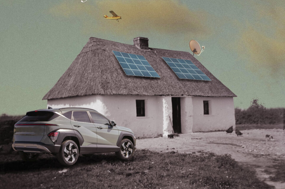 Car parked in front of cottage