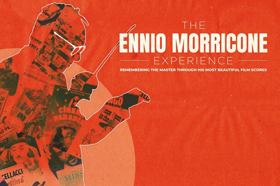 A silhouette of a conductor in glasses against a red background A silhouette of a conductor in glasses against a red background