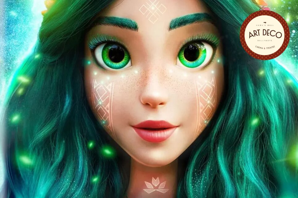 A cartoon-style depiction of Mavka, the mythical Ukrainian forest spirit A cartoon-style depiction of Mavka, the mythical Ukrainian forest spirit