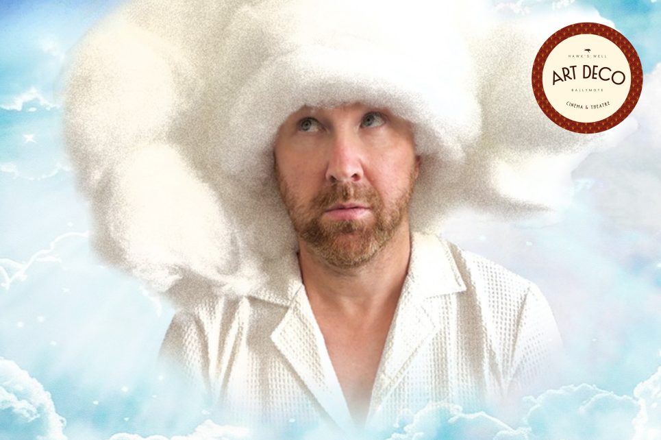 A photo of Jason Byrne surrounded by clouds. A photo of Jason Byrne surrounded by clouds.