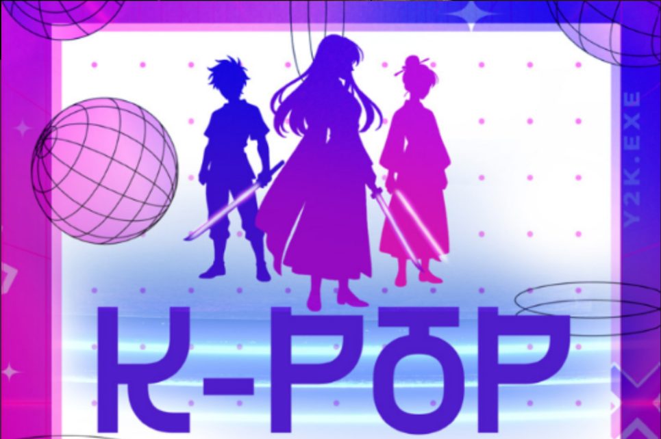 The image for K-Pop Demon Academy shows energetic young performers in vibrant costumes with neon lights and a dynamic, supernatural-inspired backdrop
