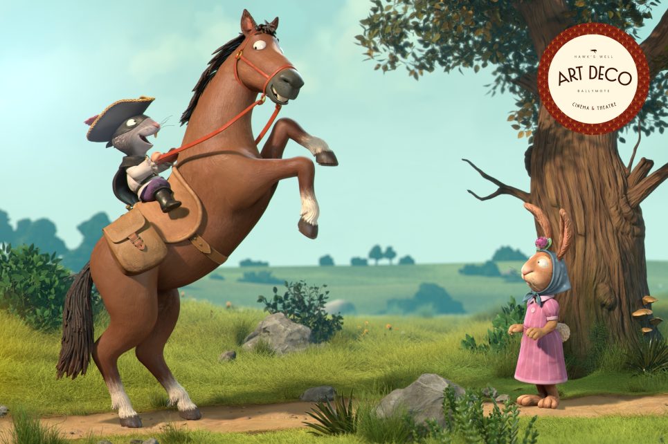 A funny cartoon illustration of a rat on a horse A funny cartoon illustration of a rat on a horse