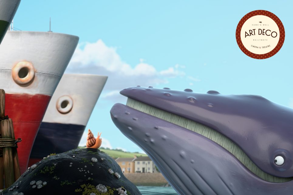 A colorful cartoon illustration of the Snail and the Whale A colorful cartoon illustration of the Snail and the Whale