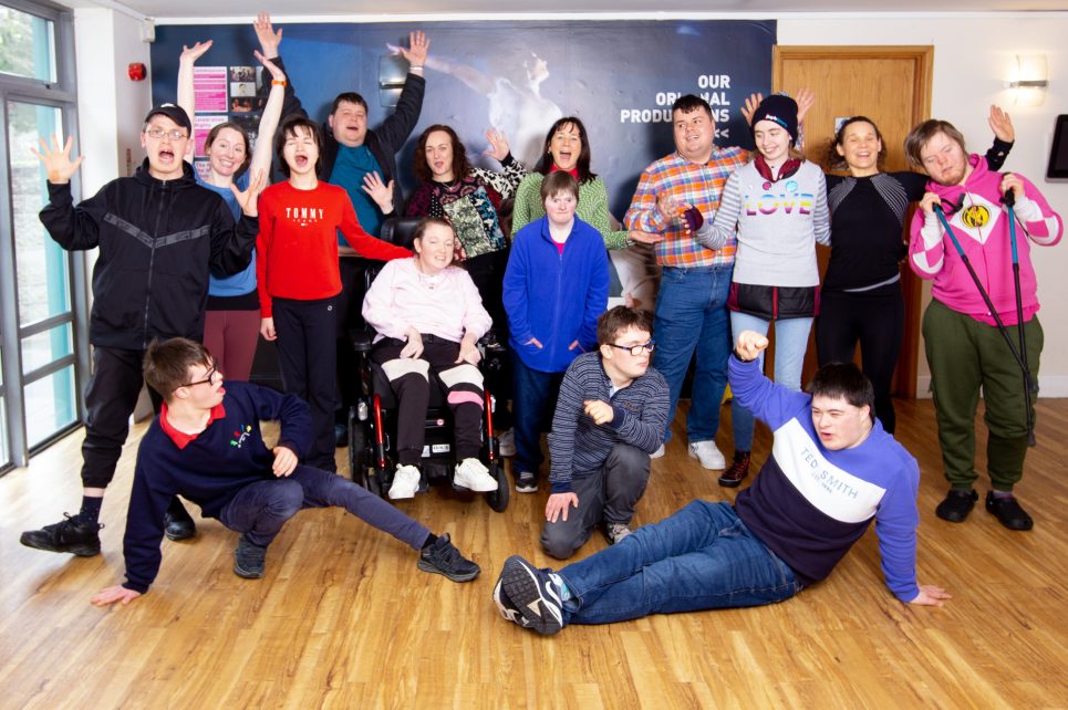 A photograph of the participants of Hawk's Well Theatre's Shine workshop