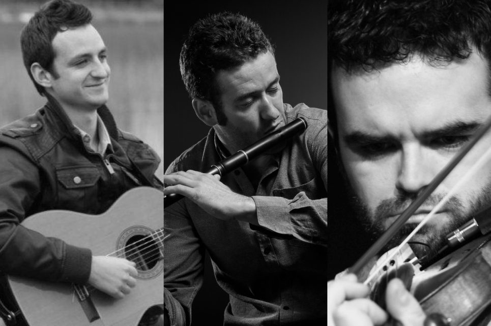 Images of musicians with their instruments.