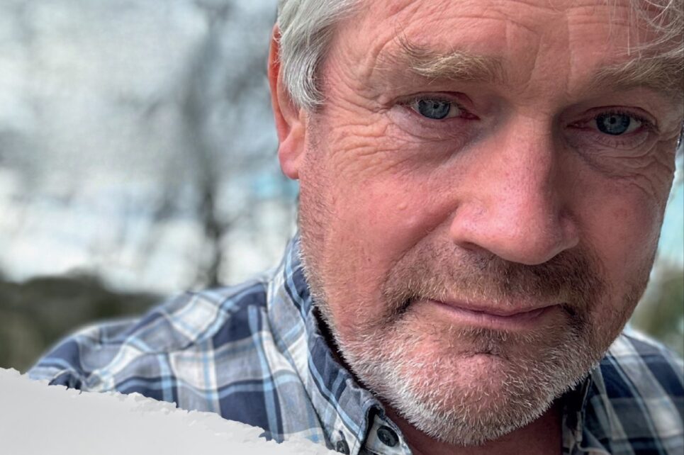Close up image of man's face