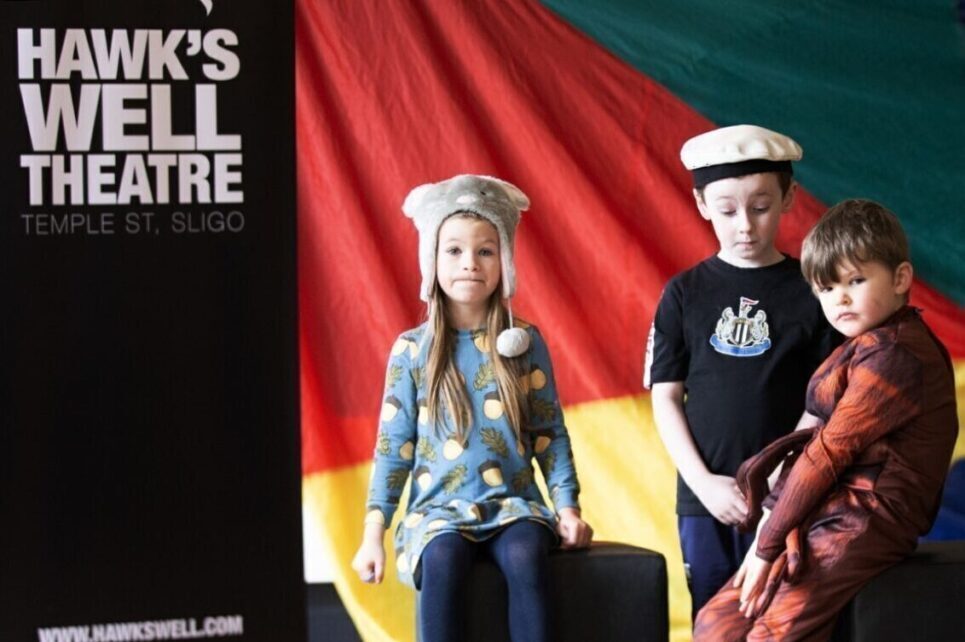 A photograph of young participants of the Drama at the Well workshop