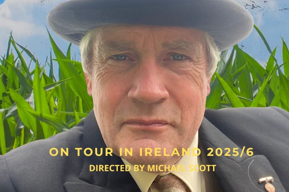 Close up image of performer Seamus O'Rourke 