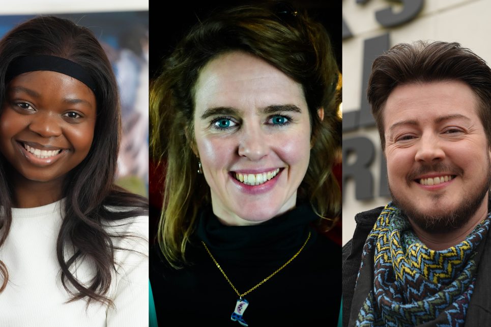 A collage of portrait photographs of Charmaine Matonsi, Fiona Maria Fitzpatrick, and Ben Lucent