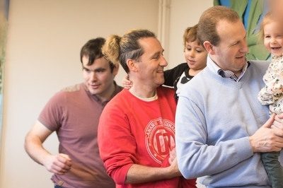 A photograph of parents and toddlers during a Toddler Drama class